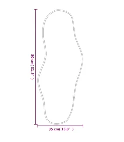 Outlet Wandspiegel 80x35 cm goudkleurig Spiegels