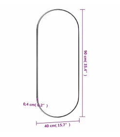 Outlet Wandspiegel 40x90 cm ovaal glas Spiegels