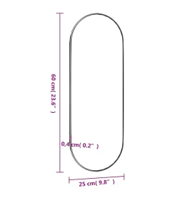 New Wandspiegel 25x60 cm ovaal glas Spiegels