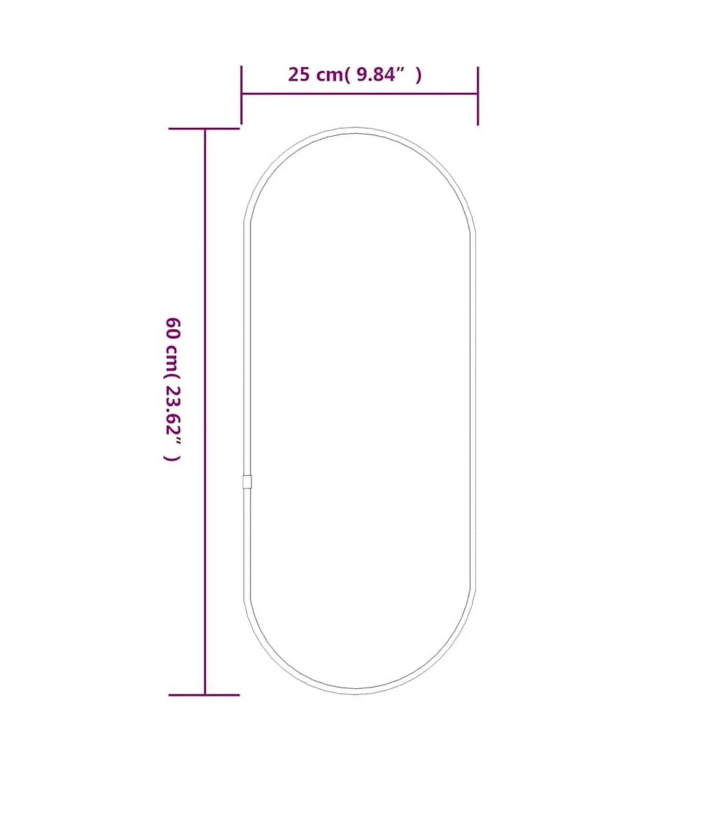 Clearance Wandspiegel 60x25 cm ovaal goudkleurig Spiegels