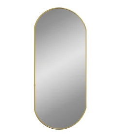 Discount Wandspiegel 80x35 cm ovaal goudkleurig Spiegels