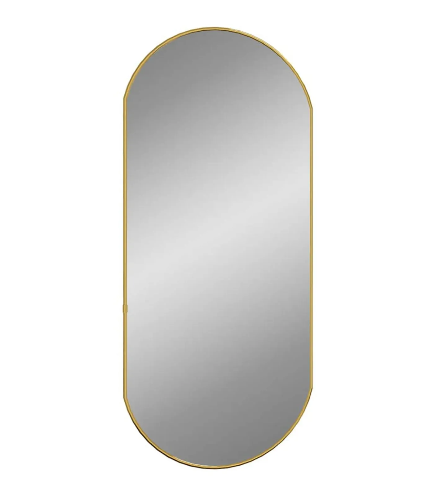 Discount Wandspiegel 80x35 cm ovaal goudkleurig Spiegels