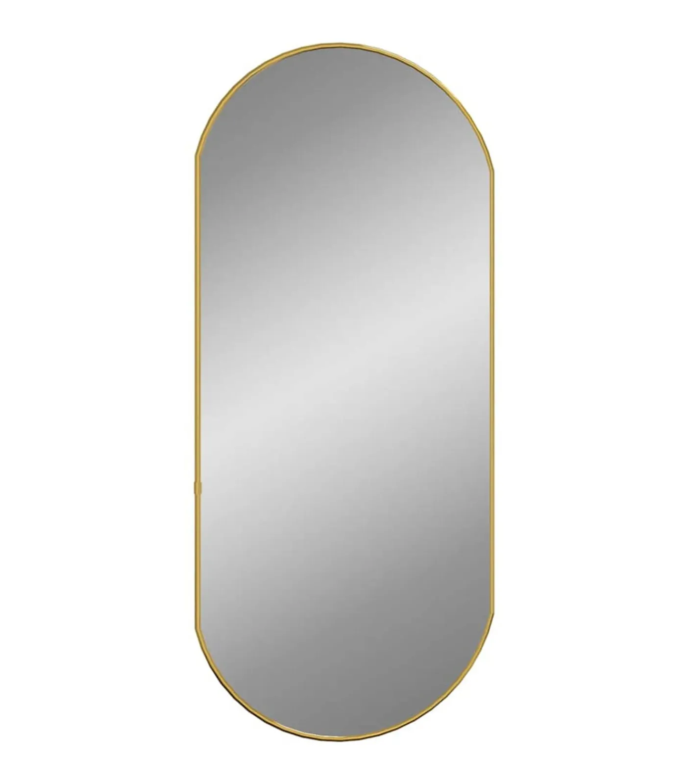 Discount Wandspiegel 80x35 cm ovaal goudkleurig Spiegels