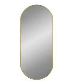 Discount Wandspiegel 80x35 cm ovaal goudkleurig Spiegels