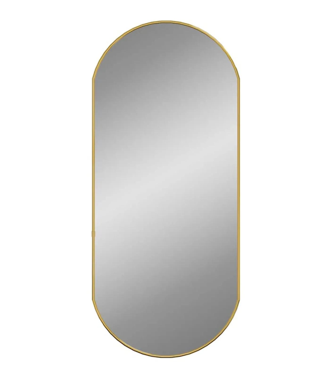 Discount Wandspiegel 80x35 cm ovaal goudkleurig Spiegels