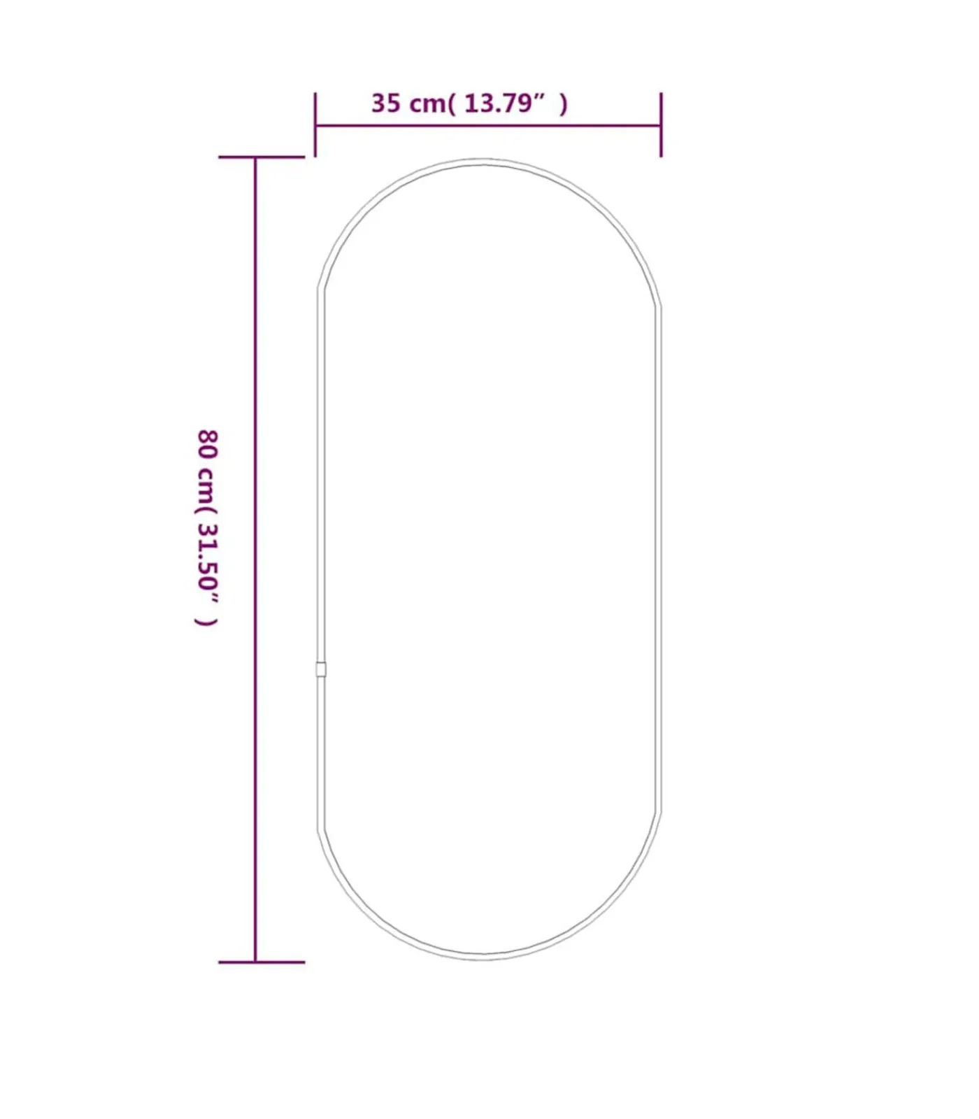 Discount Wandspiegel 80x35 cm ovaal goudkleurig Spiegels
