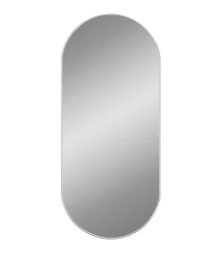 Online Wandspiegel 100x45 cm ovaal zilverkleurig Spiegels