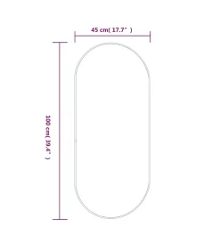 Online Wandspiegel 100x45 cm ovaal zilverkleurig Spiegels