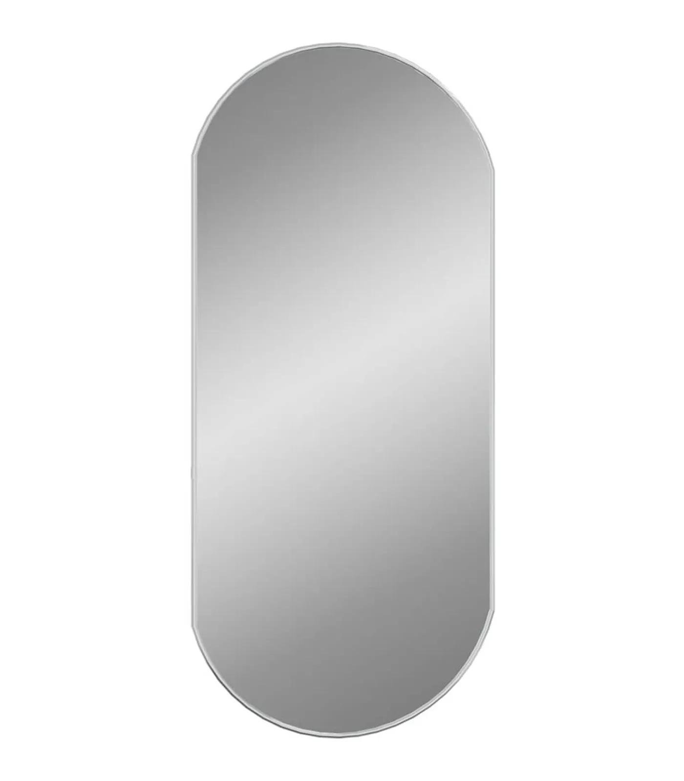 Outlet Wandspiegel 90x40 cm ovaal zilverkleurig Spiegels