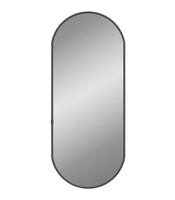 Hot Wandspiegel 60x25 cm ovaal zwart Spiegels