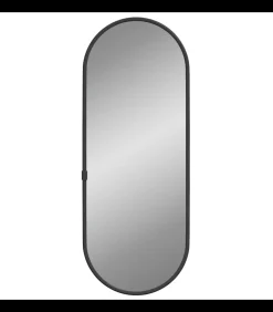 Online Wandspiegel 40x15 cm ovaal zwart Spiegels