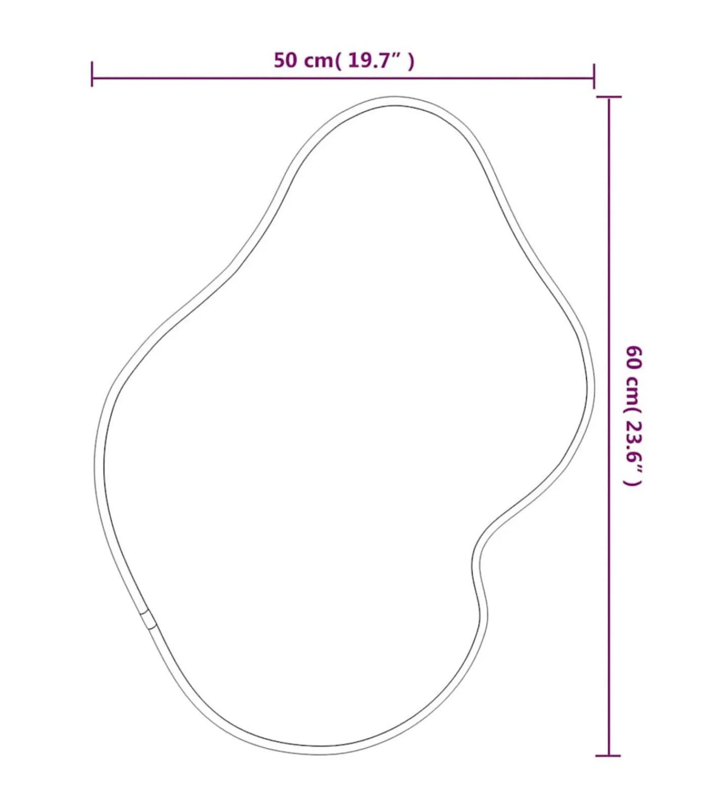 Hot Wandspiegel 60x50 cm zilverkleurig Spiegels