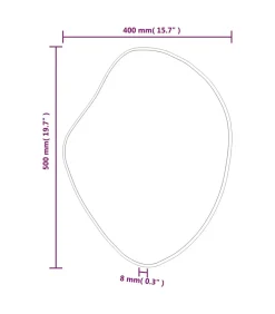 New Wandspiegel 50x40 cm zilverkleurig Spiegels