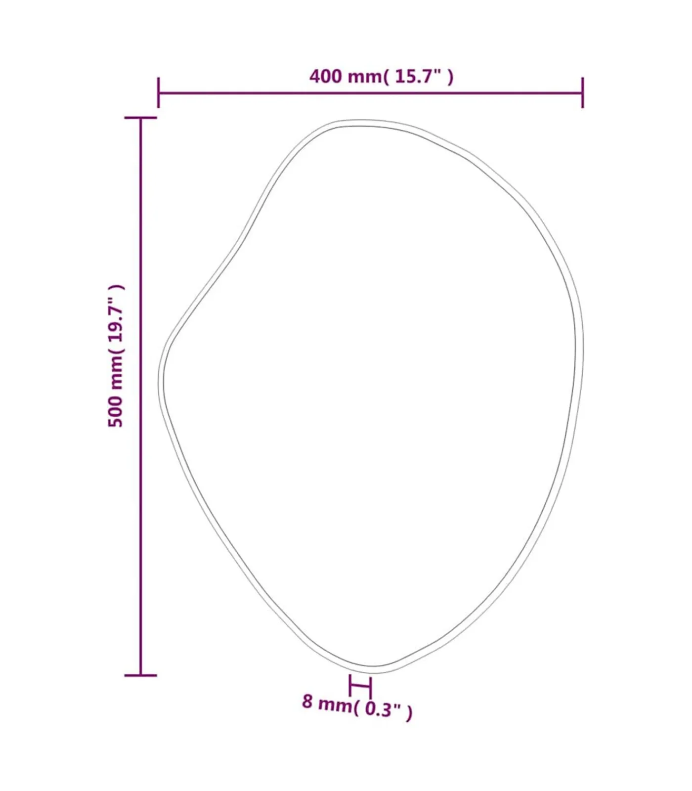 New Wandspiegel 50x40 cm zilverkleurig Spiegels