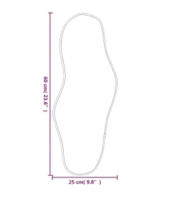 Wandspiegel 60x25 cm zwart Spiegels