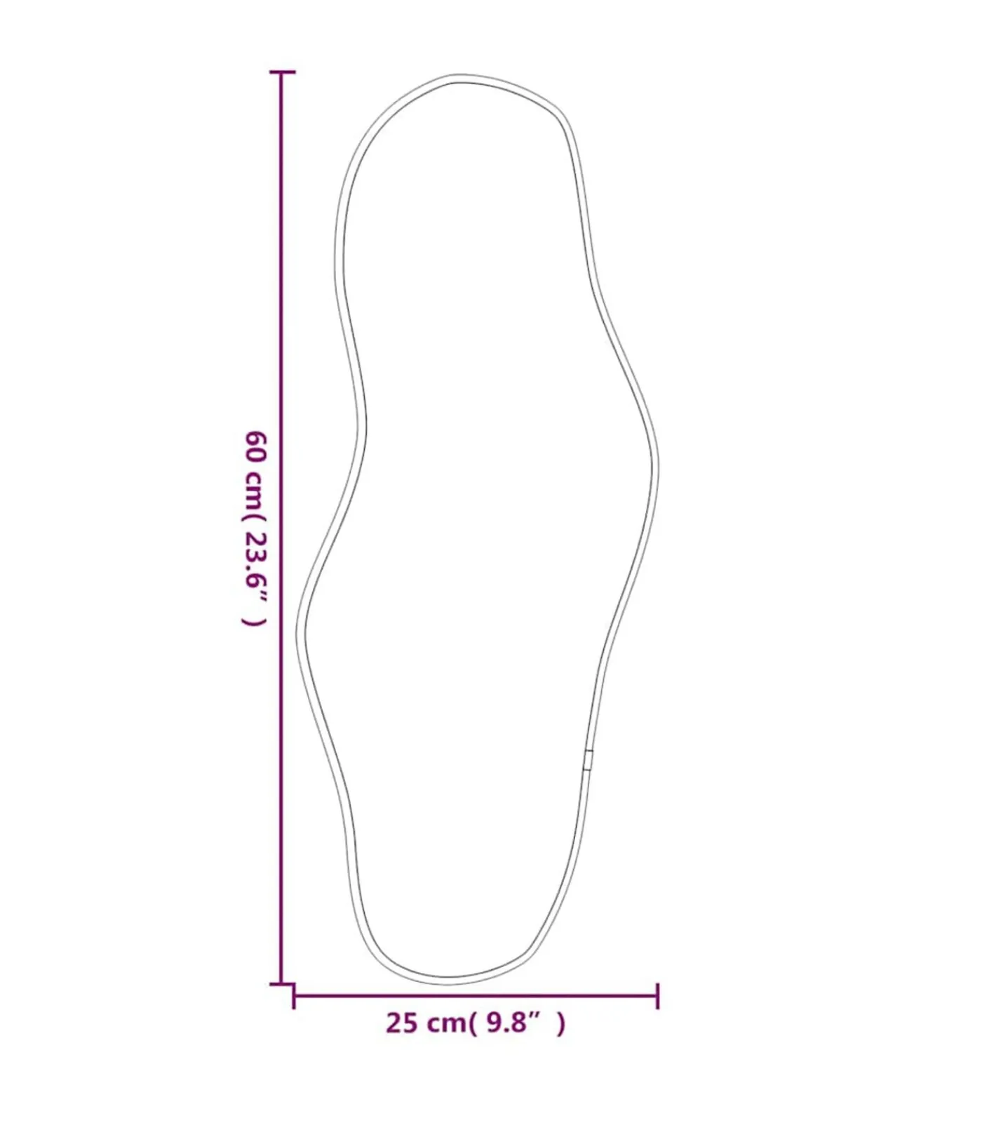 Wandspiegel 60x25 cm zwart Spiegels