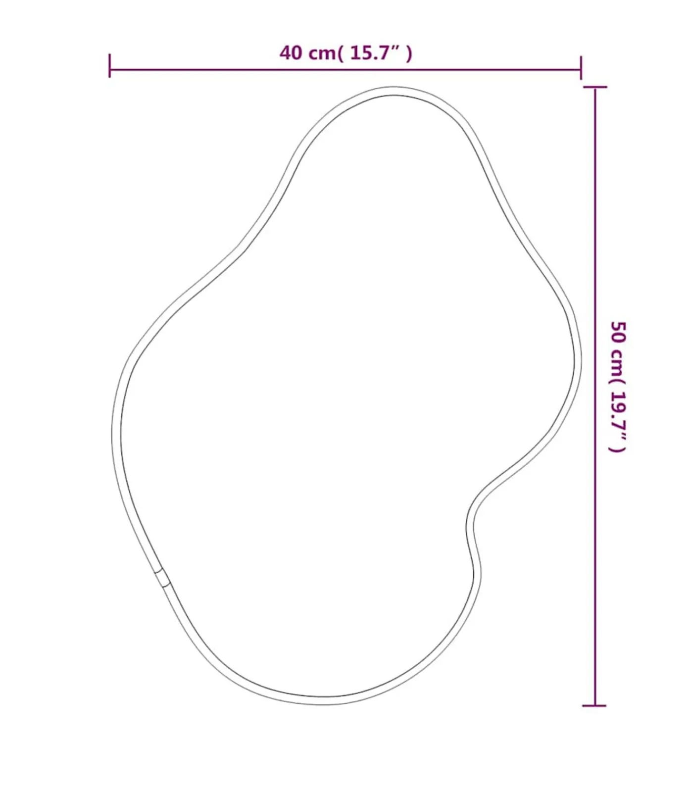 Outlet Wandspiegel 50x40 cm zwart Spiegels