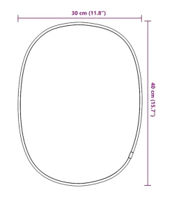 New Wandspiegel 40x30 cm zwart Spiegels