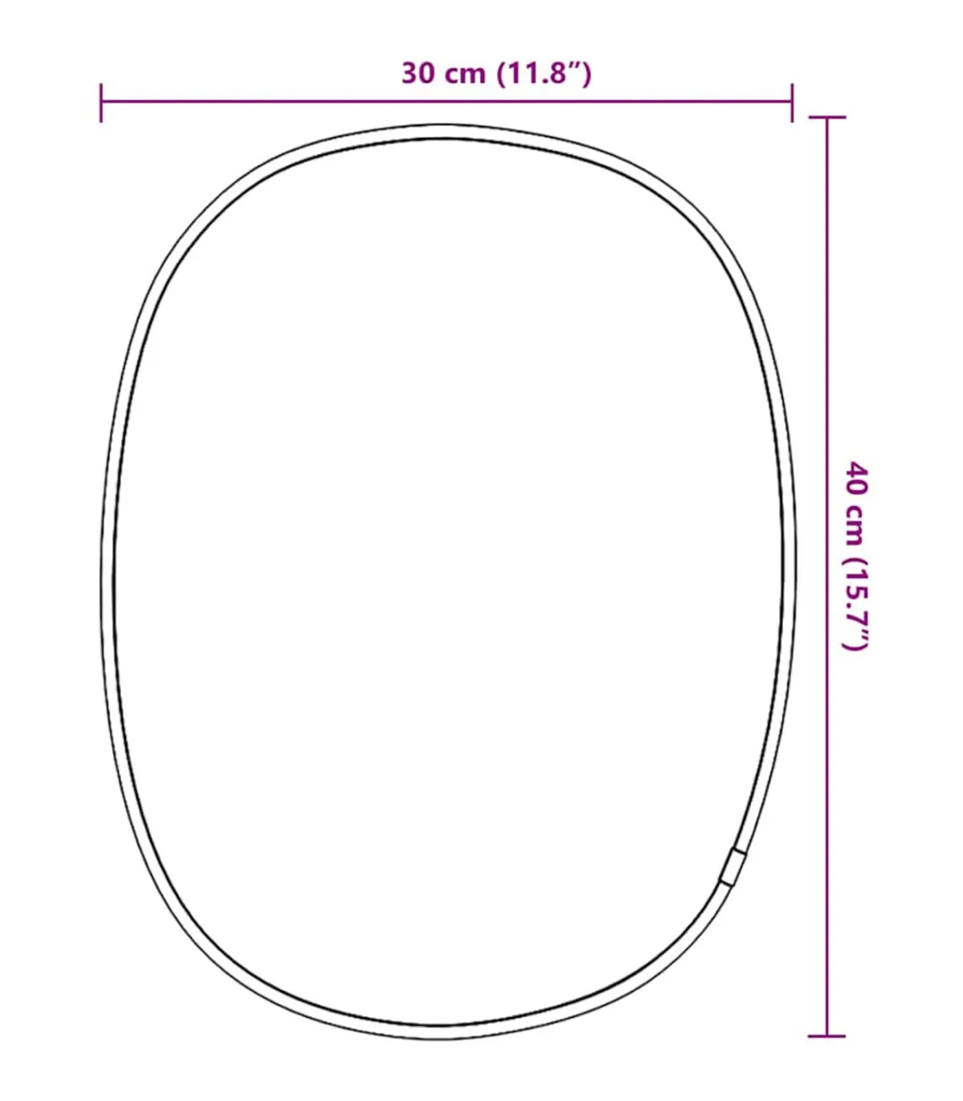 New Wandspiegel 40x30 cm zwart Spiegels