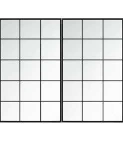 Online Wandspiegels 2 st 100x60 cm metaal zwart Spiegels