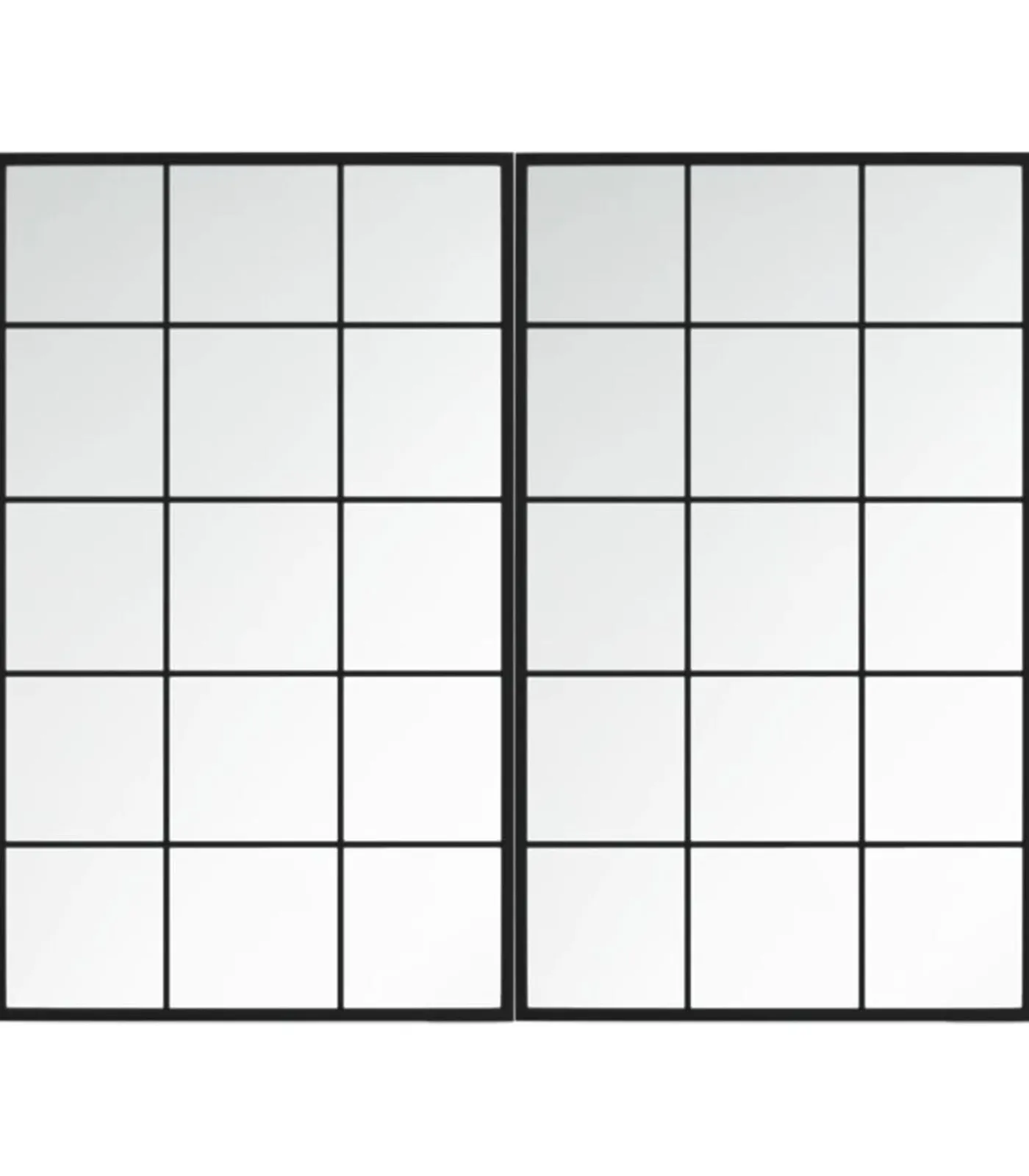 Online Wandspiegels 2 st 100x60 cm metaal zwart Spiegels