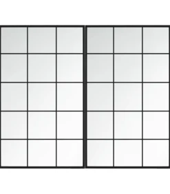 Online Wandspiegels 2 st 100x60 cm metaal zwart Spiegels