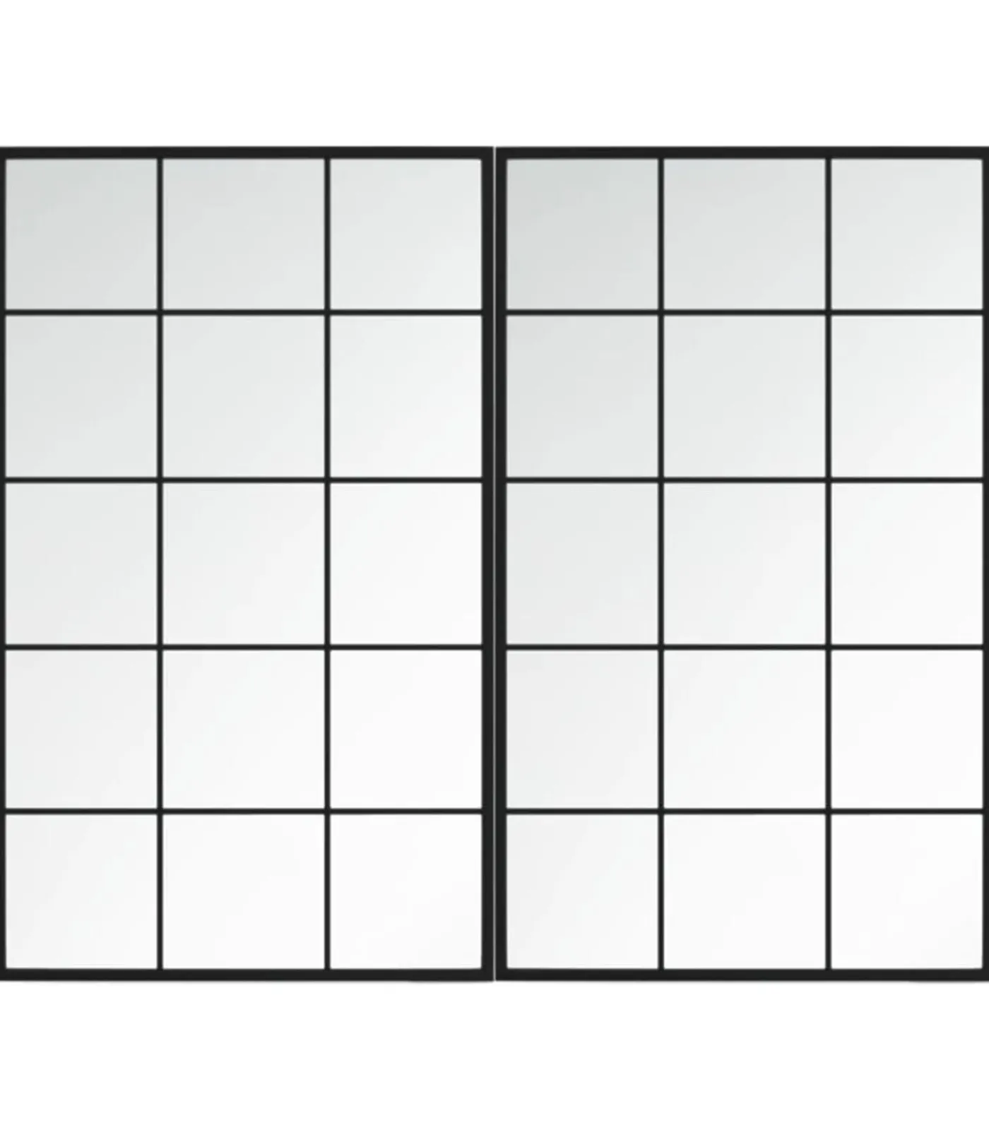 Online Wandspiegels 2 st 100x60 cm metaal zwart Spiegels