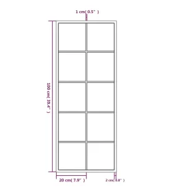 Hot Wandspiegels 2 st 100x40 cm metaal zwart Spiegels