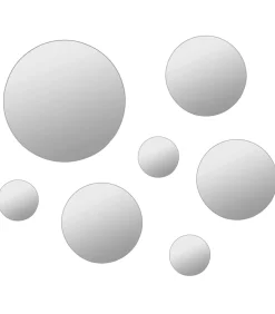 Clearance Wandspiegelset rond glas 7-delig Spiegels