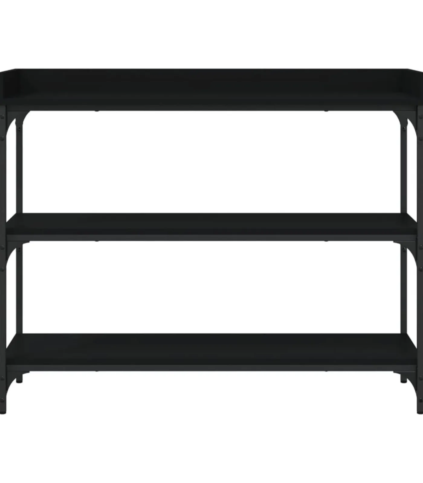 Hot Wandtafel met schappen 100x30x80 cm zwart Tafels