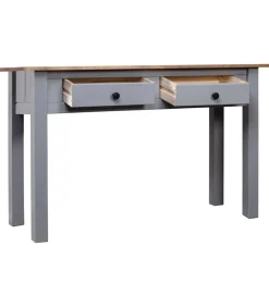 Sale Wandtafel Panama Range 110x40x72 cm massief grenenhout grijs Tafels