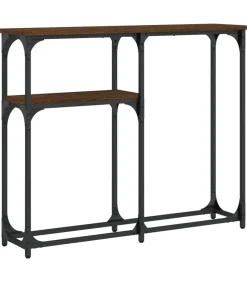 Hot Wandtafel 90x22,5x75 cm bewerkt hout bruin eikenkleur Tafels