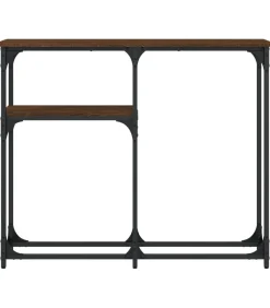 Hot Wandtafel 90x22,5x75 cm bewerkt hout bruin eikenkleur Tafels