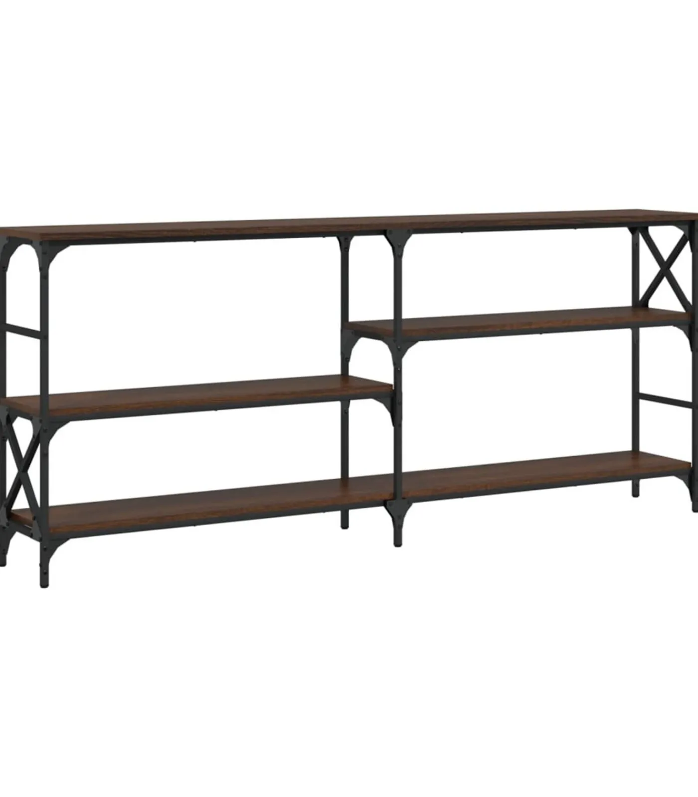 Sale Wandtafel 180x29x76,5 cm bewerkt hout bruin eikenkleur Tafels