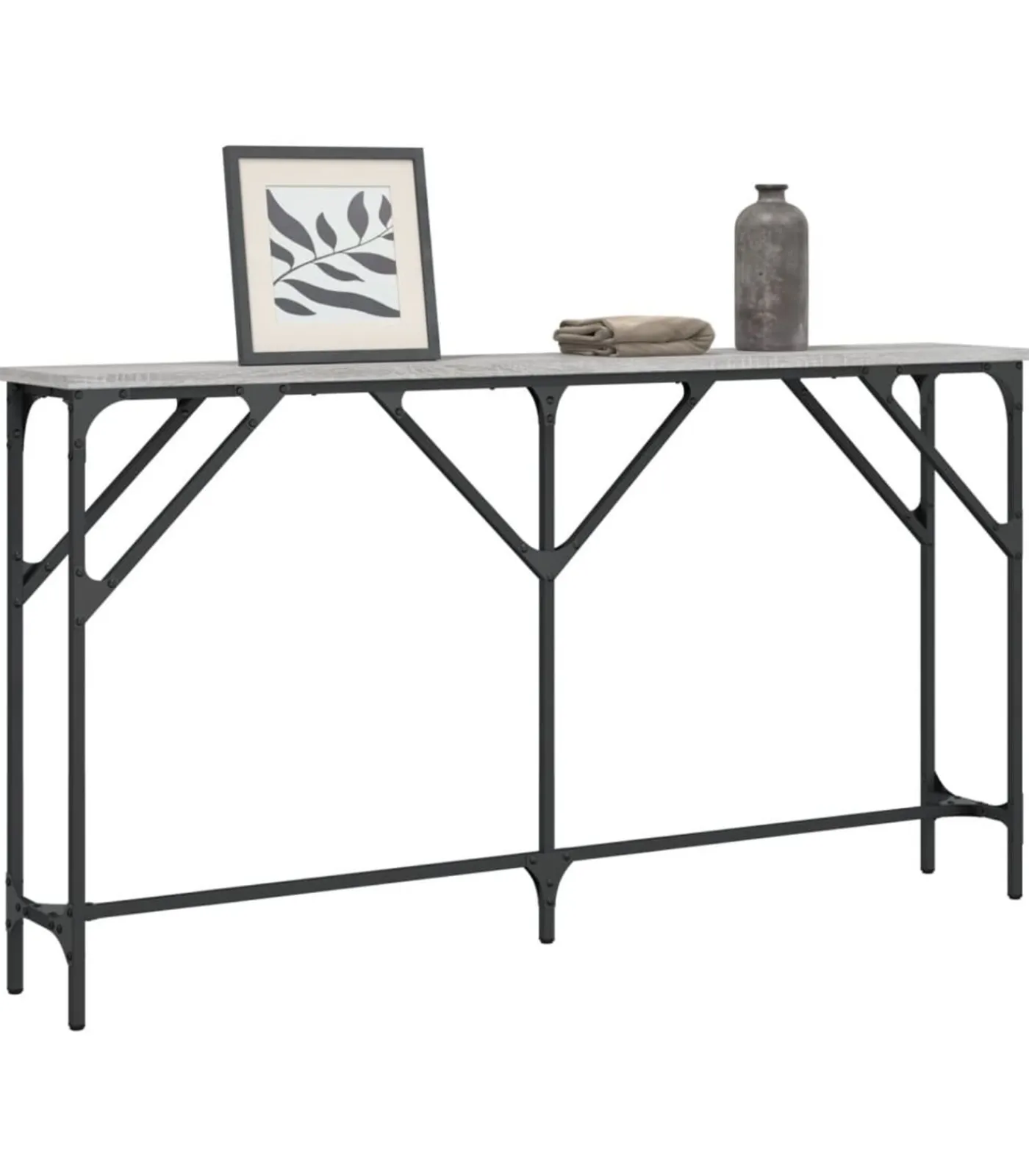 Wandtafel 140x23x75 cm bewerkt hout grijs sonoma Tafels