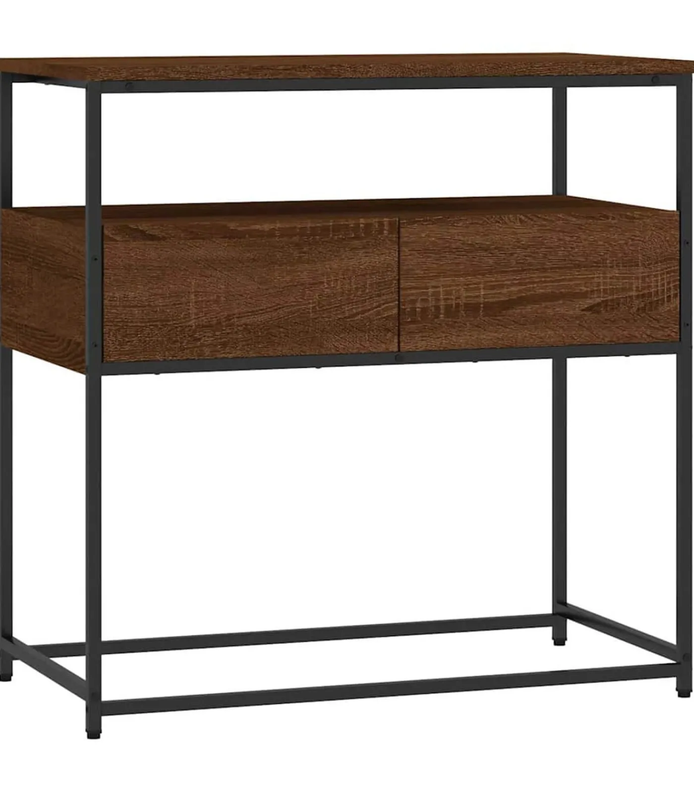 Discount Wandtafel 75x40x75 cm bewerkt hout bruin eikenkleur Tafels