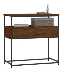 Discount Wandtafel 75x40x75 cm bewerkt hout bruin eikenkleur Tafels