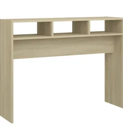 Discount Wandtafel 105x30x80 cm bewerkt hout sonoma eikenkleurig Tafels