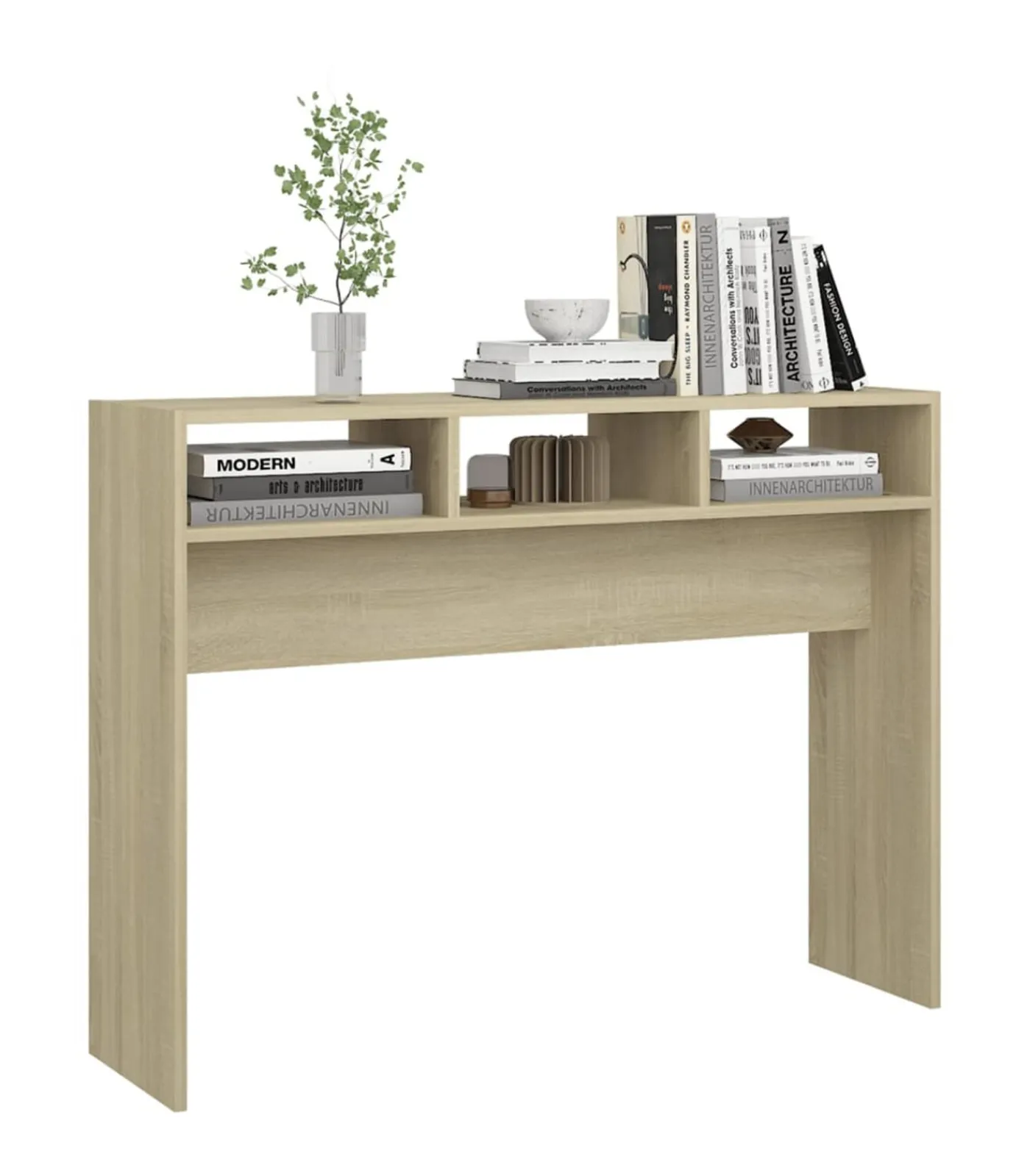 Discount Wandtafel 105x30x80 cm bewerkt hout sonoma eikenkleurig Tafels