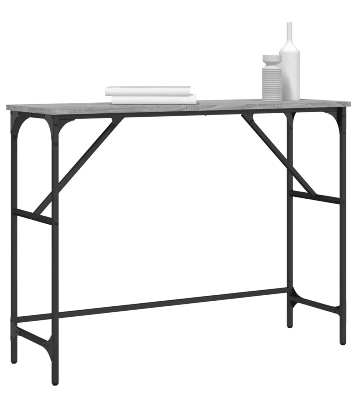 New Wandtafel 100x32x75 cm bewerkt hout grijs sonoma eikenkleurig Tafels