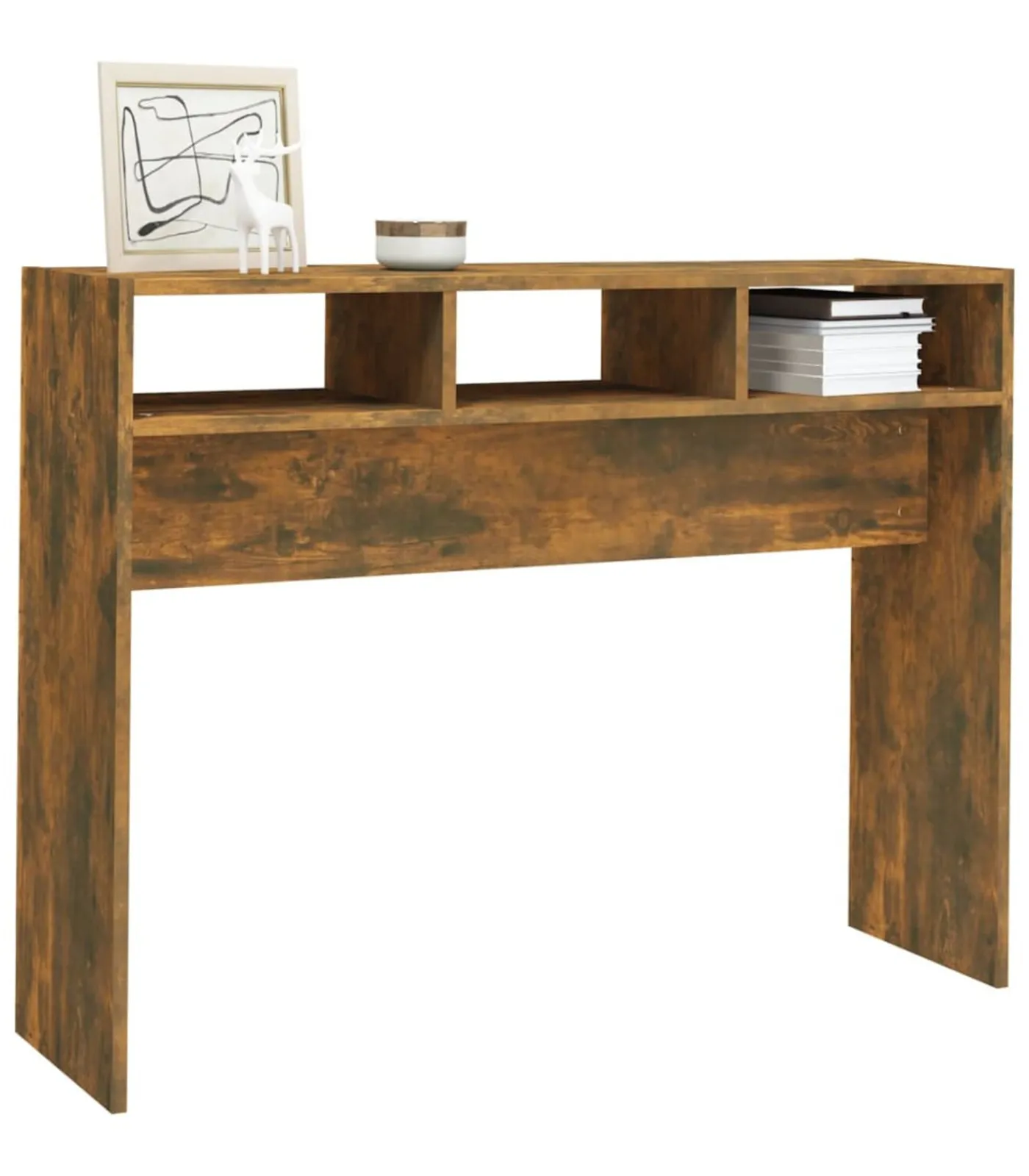 Hot Wandtafel 105x30x80 cm bewerkt hout gerookt eikenkleurig Tafels