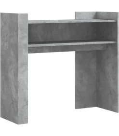 Sale Wandtafel 100x35x90 cm bewerkt hout betongrijs Tafels