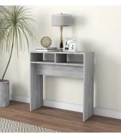 Wandtafel 78x30x80 cm bewerkt hout grijs sonoma eikenkleurig Tafels