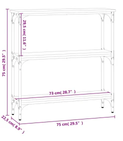 Clearance Wandtafel 75x22,5x75 cm bewerkt hout sonoma eikenkleurig Tafels