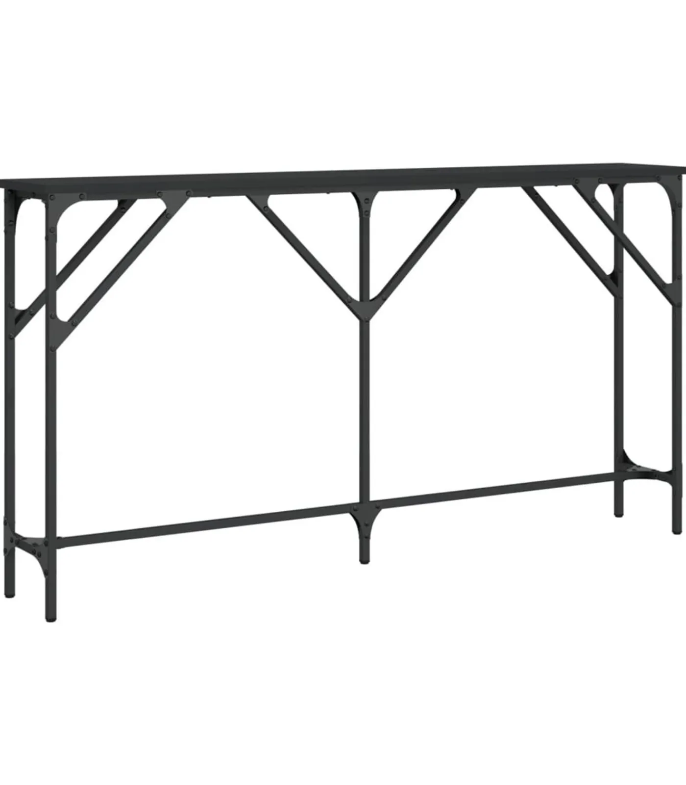 Sale Wandtafel 140x23x75 cm bewerkt hout zwart Tafels