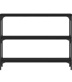 New Wandtafel 100x22,5x75 cm bewerkt hout zwart Tafels