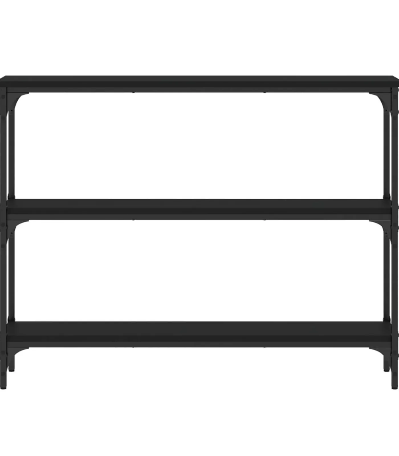 New Wandtafel 100x22,5x75 cm bewerkt hout zwart Tafels