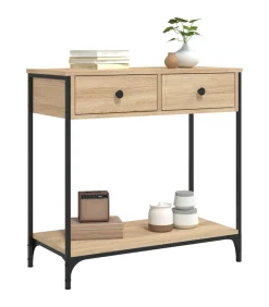 Outlet Wandtafel 75x34,5x75 cm bewerkt hout sonoma eikenkleurig Tafels