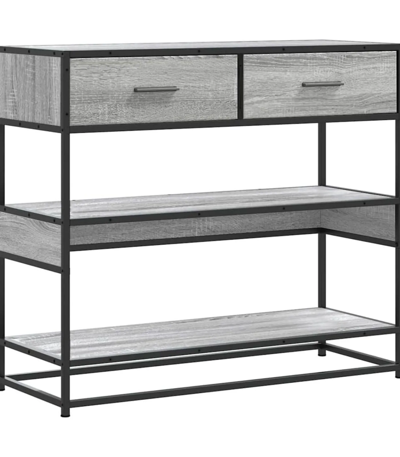 Discount Wandtafel 90x35x80 cm bewerkt hout grijs sonoma eikenkleurig Tafels