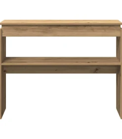 Discount Wandtafel 102x30x80 cm bewerkt hout artisanaal eikenkleur Tafels